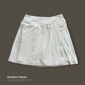 Outdoor Voices Court Skort 4.5" - White, XS